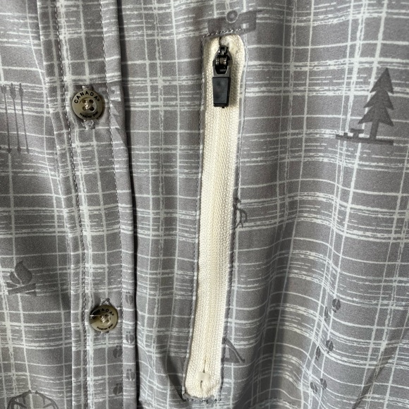 Canada Weather Gear Men's Short Sleeve Button Down Chest Zipper Pocket XL - Picture 4 of 7